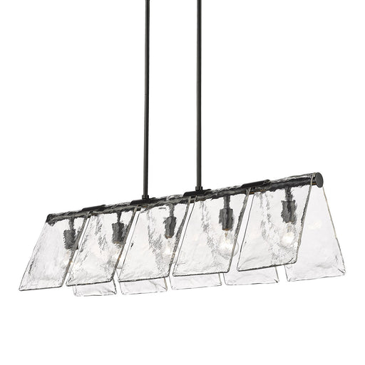 Golden - 6072-LP BLK-HWG - Five Light Linear Pendant - Serenity BLK - Matte Black