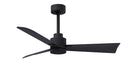 Matthews Fan Company - AK-BK-BK-42 - 42"Ceiling Fan - Alessandra - Matte Black