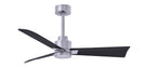 Matthews Fan Company - AK-BN-BK-42 - 42"Ceiling Fan - Alessandra - Brushed Nickel