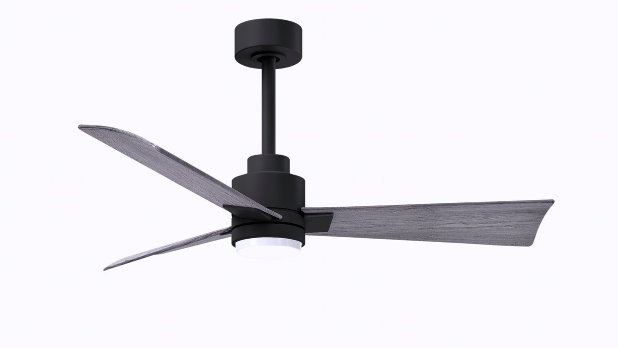 Matthews Fan Company - AKLK-BK-BW-42 - 42"Ceiling Fan - Alessandra - Matte Black