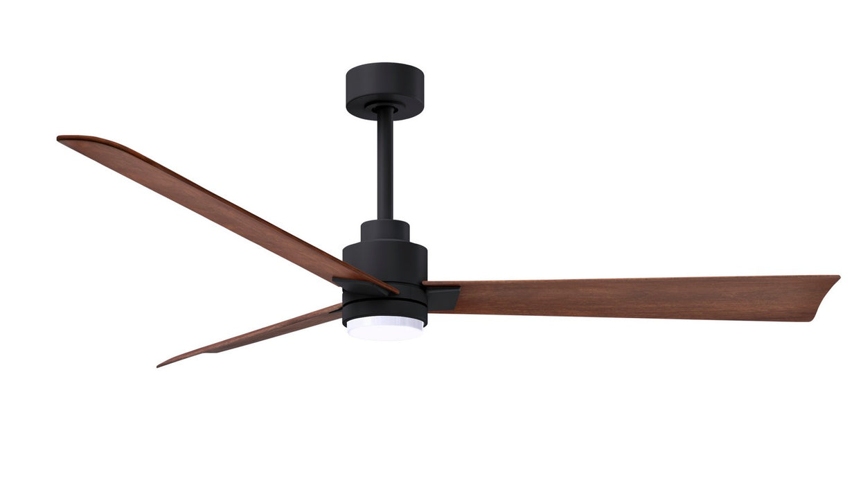 Matthews Fan Company - AKLK-BK-WN-56 - 56"Ceiling Fan - Alessandra - Matte Black