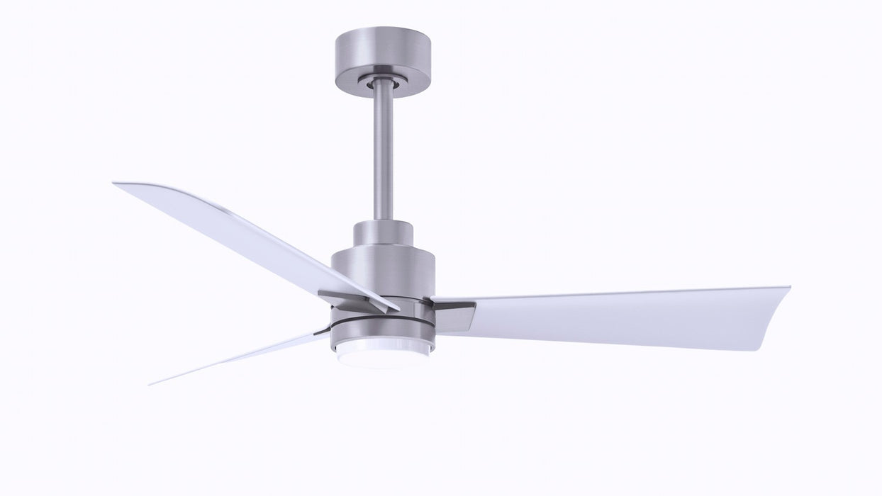 Matthews Fan Company - AKLK-BN-MWH-42 - 42"Ceiling Fan - Alessandra - Brushed Nickel