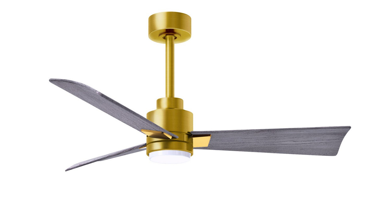 Matthews Fan Company - AKLK-BRBR-BW-42 - 42"Ceiling Fan - Alessandra - Brushed Brass