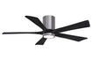 Matthews Fan Company - IR5HLK-BP-BK-52 - 52"Ceiling Fan - Irene - Brushed Pewter