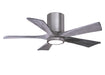 Matthews Fan Company - IR5HLK-BP-BW-42 - 42"Ceiling Fan - Irene - Brushed Pewter