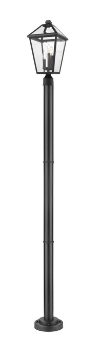 Z-Lite - 579PHBR-567P-BK - Three Light Outdoor Post Mounted Fixture - Talbot - Black