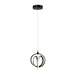 Artcraft - AC6730BK - LED Pendant - Rose Collection - Black