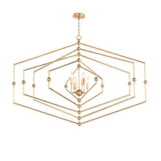 Regina Andrew - 16-1407 - Six Light Chandelier - Selena - Antique Gold Leaf