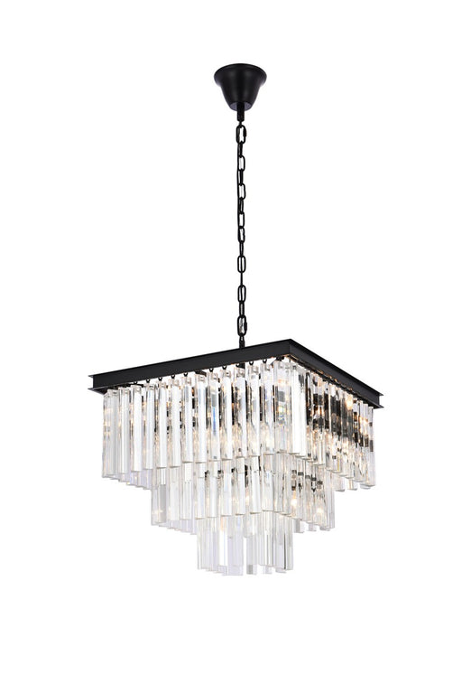 Elegant Lighting - 1201S22MB/RC - 13 Light Chandelier - Sydney - Matte Black