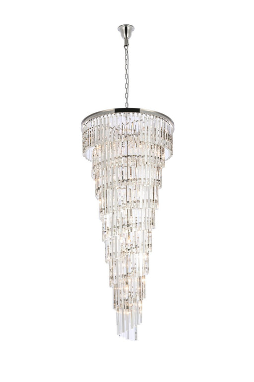 Elegant Lighting - 1201SR30PN/RC - 35 Light Chandelier - Sydney - Polished Nickel