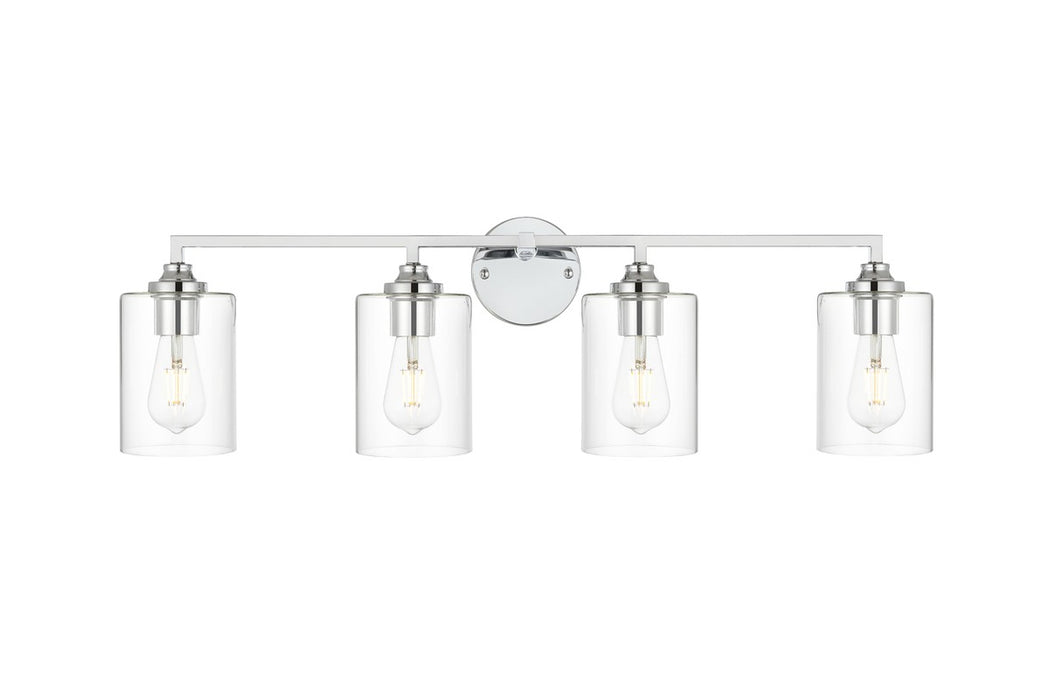 Elegant Lighting - LD7315W33CH - Four Light Bath Sconce - Mayson - Chrome And Clear