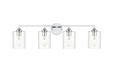 Elegant Lighting - LD7315W33CH - Four Light Bath Sconce - Mayson - Chrome And Clear