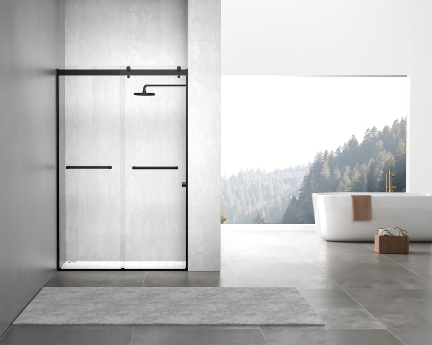 Elegant Lighting - SD202-4876MBK - Shower Door - Darwin - Matte Black