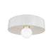 Mitzi - H778501-AGB/CRW - One Light Flush Mount - Ray - Aged Brass/ Ceramic Reactive White