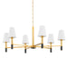 Hudson Valley - 5640-AGB - Six Light Chandelier - Montreal - Aged Brass