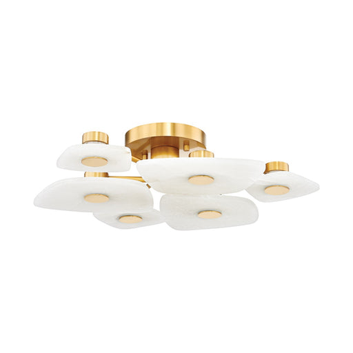 Hudson Valley - 7828-AGB - LED Semi Flush Mount - Holmdel - Aged Brass