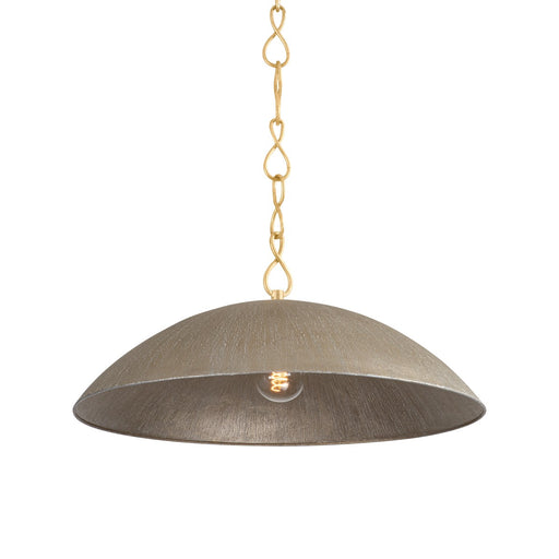 Hudson Valley - BKO1400-VGL/TWL - One Light Pendant - Eve - Vintage Gold Leaf/ Textured Warm Silver Leaf