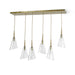 Palecek - 2232-79 - Six Light Linear Chandelier - Veraldi - Brass