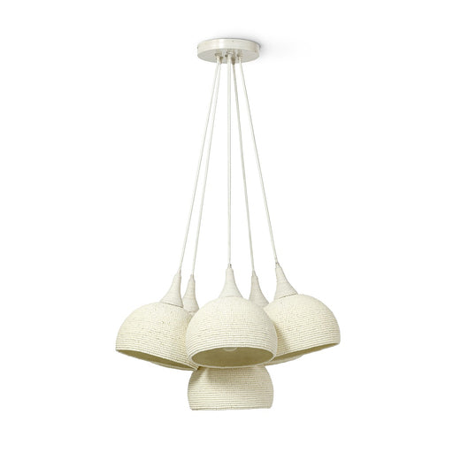 Palecek - 2263-79 - Six Light Chandelier - Madeline - White Wash