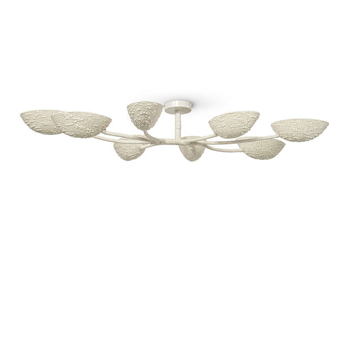 Palecek - 2443-79 - Eight Light Flush Mount - Delilah - Cream