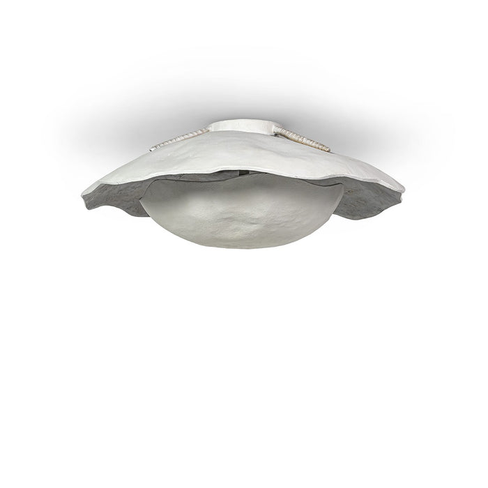 Palecek - 2853-79 - Three Light Flush Mount - Lima - White