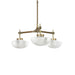 Palecek - 2917-79 - Three Light Chandelier - Cicero - Champagne Brass