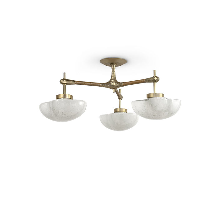 Palecek - 2963-79 - Three Light Semi Flush Mount - Cicero - Champagne Brass