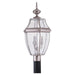 Generation Lighting. - 8239-965 - Three Light Outdoor Post Lantern - Lancaster - Antique Brushed Nickel