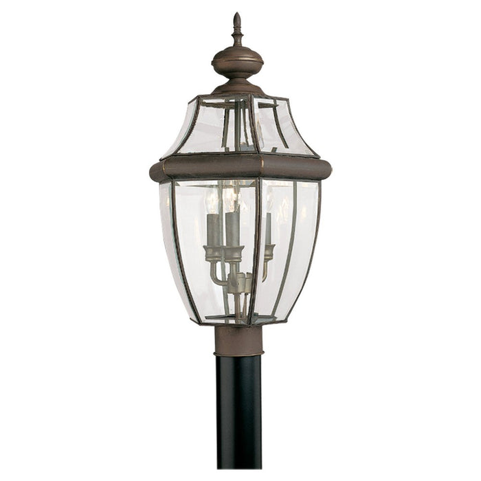 Generation Lighting. - 8239-71 - Three Light Outdoor Post Lantern - Lancaster - Antique Bronze