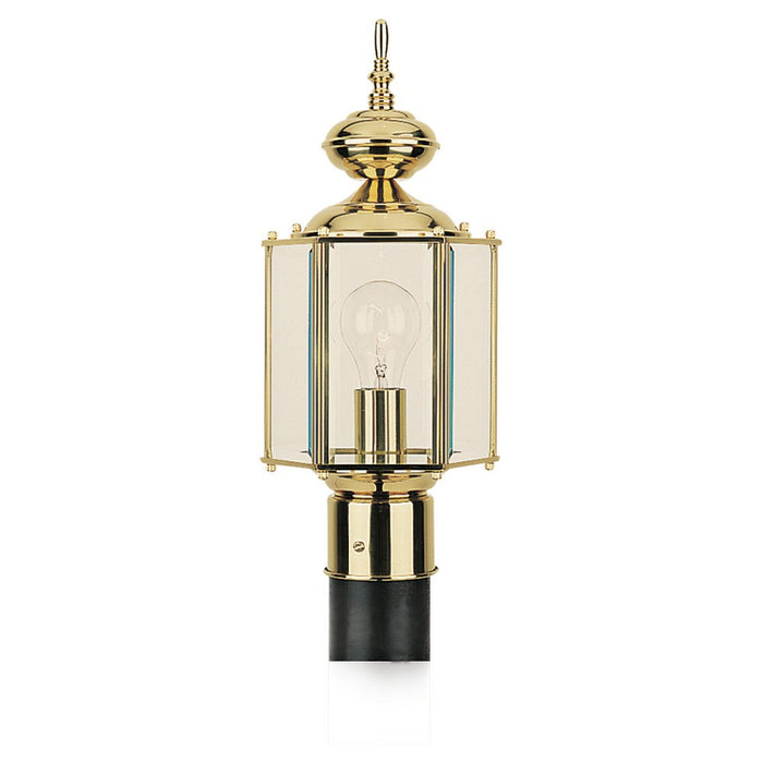 Generation Lighting. - 8209-02 - One Light Outdoor Post Lantern - Classico - Polished Brass