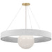 Visual Comfort Signature - WS 5002HAB/WHT-WG - LED Chandelier - Arena - Hand-Rubbed Antique Brass and White Glass