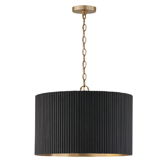 Capital Lighting - 350741KR - Four Light Pendant - Donovan - Black Stain and Matte Brass