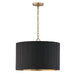 Capital Lighting - 350741KR - Four Light Pendant - Donovan - Black Stain and Matte Brass