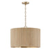 Capital Lighting - 350741WS - Four Light Pendant - Donovan - White Wash and Matte Brass