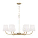 Capital Lighting - 449462AD-706 - Six Light Chandelier - Brody - Aged Brass