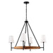 Capital Lighting - 450841WK-709 - Four Light Chandelier - Jonah - Light Wood and Matte Black