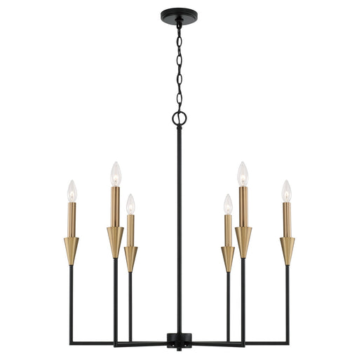 Capital Lighting - 451961AB - Six Light Chandelier - Avant - Aged Brass and Black