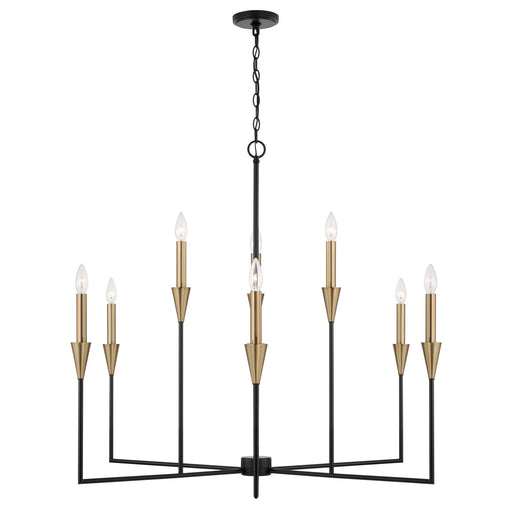 Capital Lighting - 451991AB - Nine Light Chandelier - Avant - Aged Brass and Black