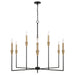 Capital Lighting - 451991AB - Nine Light Chandelier - Avant - Aged Brass and Black