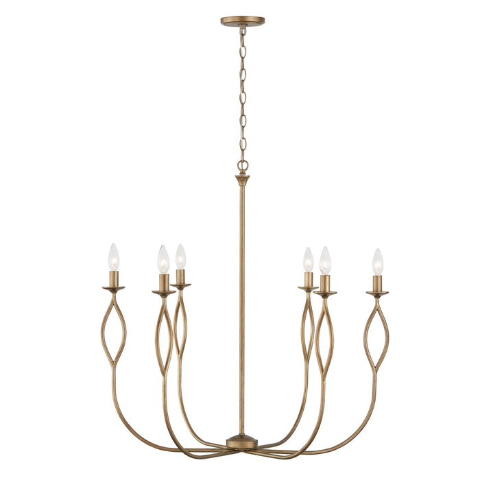 Capital Lighting - 452562ML - Six Light Chandelier - Cohen - Mystic Luster