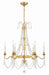 Crystorama - MAI-18606-GA - Six Light Chandelier - Maizey - Antique Gold