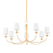 Hudson Valley - 5307-VGL - Seven Light Chandelier - Montpelier - Vintage Gold Leaf