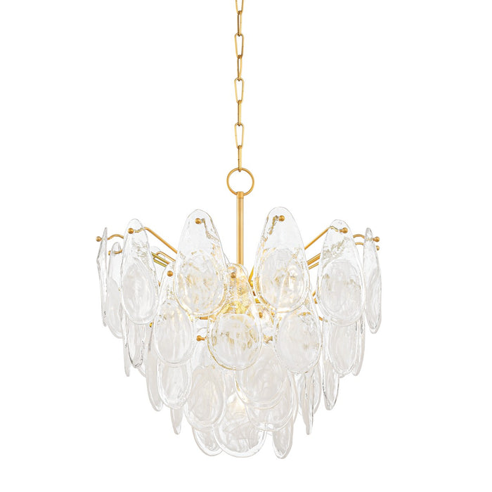 Hudson Valley - 8307-AGB - Seven Light Chandelier - Darcia - Aged Brass