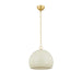 Mitzi - H834701S-AGB/SCR - One Light Pendant - Etna - Aged Brass/Soft Cream