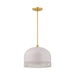 Mitzi - H884701L-AGB/SPG - One Light Pendant - Liba - Aged Brass/Soft Peignoir