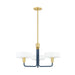 Mitzi - H886803-AGB/SBL - Three Light Chandelier - Aston - Aged Brass/Slate Blue