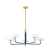 Mitzi - H886805-AGB/SBL - Five Light Chandelier - Aston - Aged Brass/Slate Blue