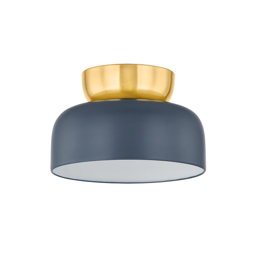 Mitzi - H890501L-AGB/SBL - One Light Flush Mount - Batya - Aged Brass/Slate Blue