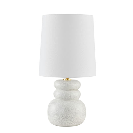 Mitzi - HL889201-AGB/CPC - One Light Table Lamp - Corinne - Aged Brass/Ceramic Peignoir Crackle