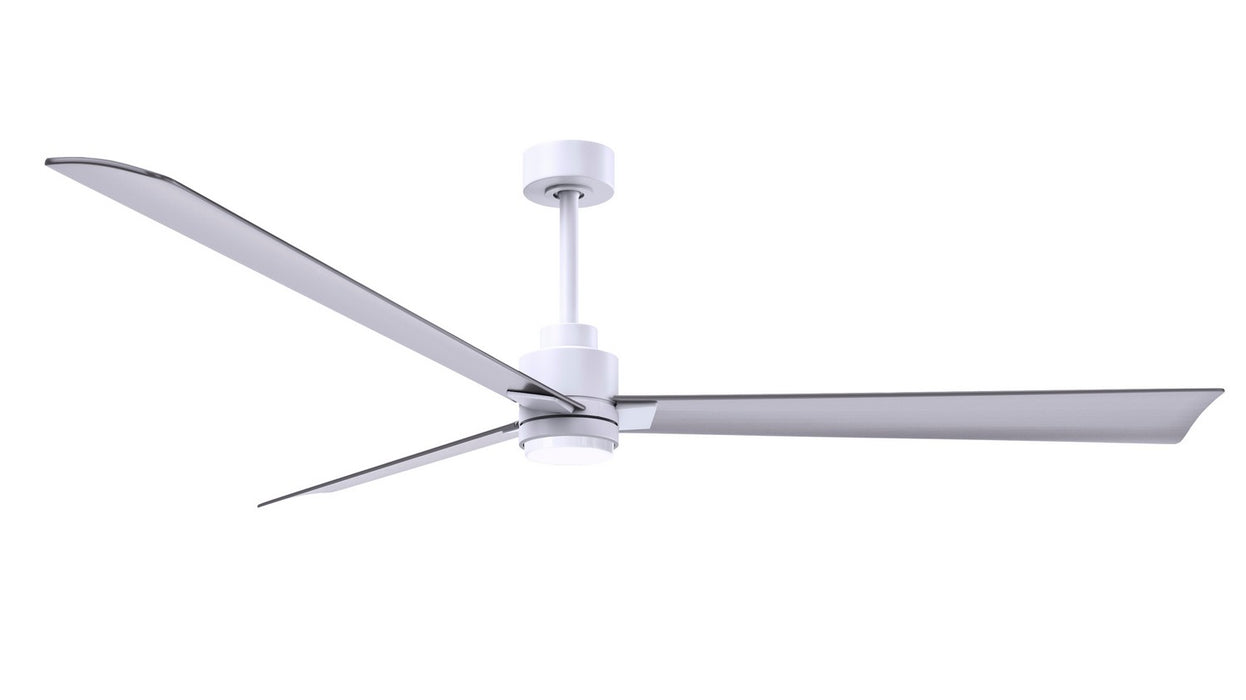 Matthews Fan Company - AKLK-MWH-BN-72 - 72"Ceiling Fan - Alessandra - Matte White